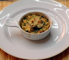 高菜漬と豆腐のキッシュ